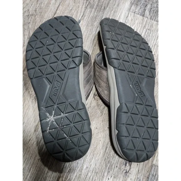 Teva Mens Flip Flop Sandals Brown Size 14 - Picture 4 of 7